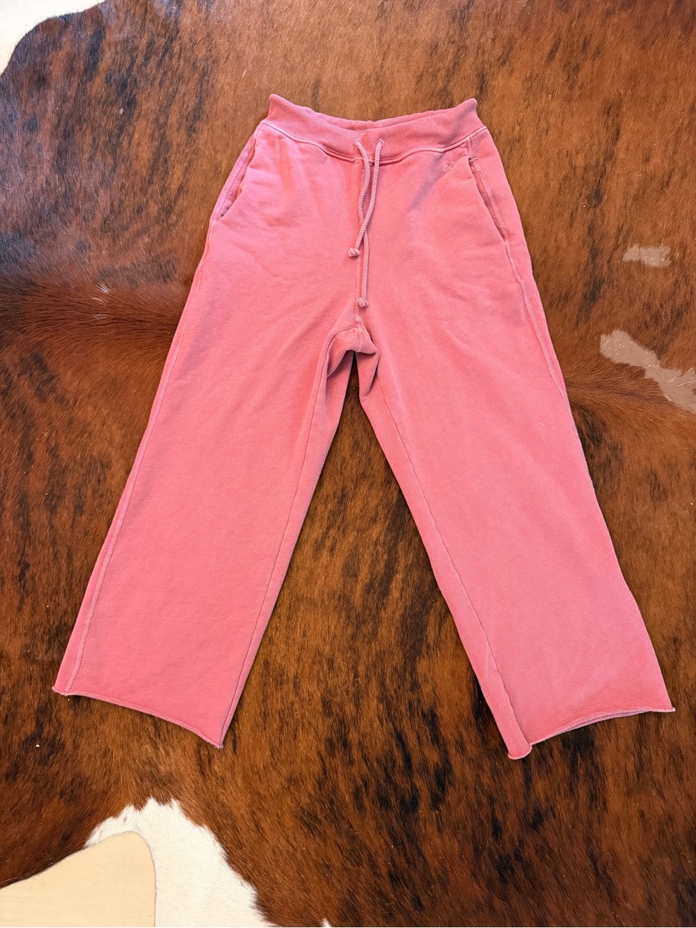 Outerknown Women's Rose Pink Wide-Leg Drawstring Sweatpants